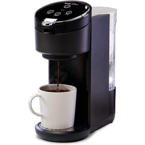 Instant Solo Single Serve Coffee Maker， From the Makers of Instant Pot， K-Cup Pod Compatible Coffee Brewer， Includes Reusable Coffee Pod &amp; Bold Setting， Brew 8 to 12oz.， 40oz. Water Reservoir， Black