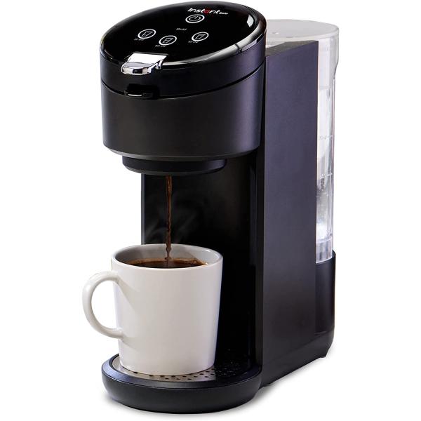 Instant Solo Single Serve Coffee Maker， From the Makers of Instant Pot， K-Cup Pod Compatible Coffee Brewer， Includes Reusable Coffee Pod &amp; Bold Setting， Brew 8 to 12oz.， 40oz. Water Reservoir， Black