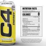 Cellucor C4 Carbonated Zero Sugar Energy Pre Workout Drink + Beta Alanine, (NEW) Sparkling Arctic Snow Cone, 16 Fl Oz, Pack of 12