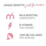 Munchkin® Milkmakers® Lactation Drink Mix Supplement with B Vitamins/Collagen/Fenugreek &amp; Milk Thistle for Breastfeeding Moms， Berry Lemonade， 14 Count