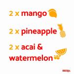 Iberia Aloe Vera Drink with Aloe Pulp and Chia Seeds 16.9 Ounce (Pack of 6) 2 X Watermelon &amp; Acai， 2 x Mango， 2 x Pineapple