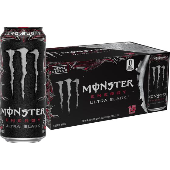 Monster Energy Ultra Rosa， Sugar Free Energy Drink， 16 Fl Oz (Pack of 24)
