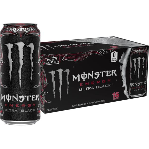 Monster Energy Ultra Rosa， Sugar Free Energy Drink， 16 Fl Oz (Pack of 24)