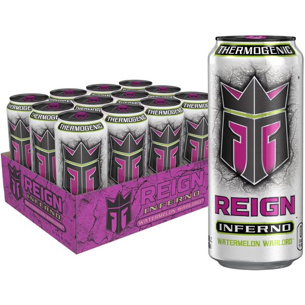 Reign Inferno Red Dragon， Thermogenic Fuel， Fitness and Performance Drink， 16 Fl Oz (Pack of 12)