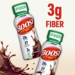BOOST High Protein with Fiber Complete Nutritional Drink， Rich Chocolate， 8 fl oz Bottle， 24 Pack