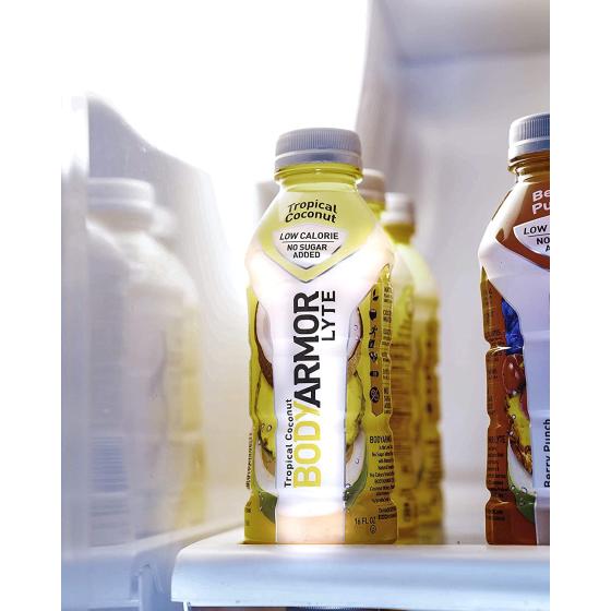 BODYARMOR LYTE Sports Drink Low-Calorie Sports Beverage, Tropical Coconut, Natural Flavors With Vitamins, Potassium-Packed Electrolytes, Perfect For Athletes, 16 Fl Oz (Pack of 12)d Electrolytes， Perfect For Athletes， 16 Fl Oz (Pack of 12)