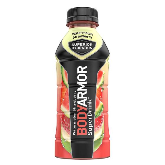 BODYARMOR Sports Drink Sports Beverage, Watermelon Strawberry, Natural Flavors With Vitamins, Potassium-Packed Electrolytes, Perfect For Athletes, 16 Fl Oz (Pack of 12)