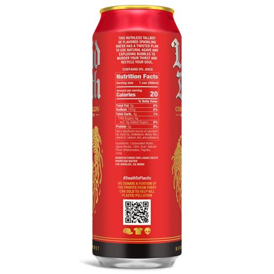 Liquid Death Mountain Water, 16.9 oz Cans (12-Pack)