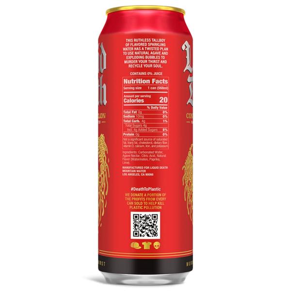 Liquid Death Mountain Water, 16.9 oz Cans (12-Pack)