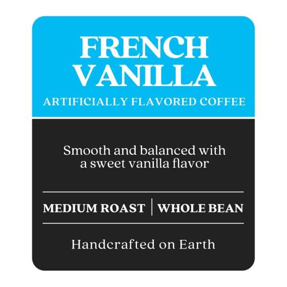 Copper Moon Whole Bean Coffee, Medium Roast, French Vanilla, 5 Lb