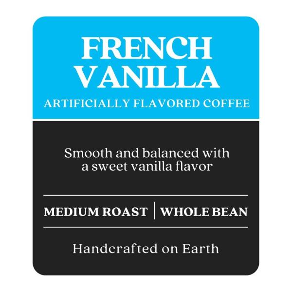 Copper Moon Whole Bean Coffee, Medium Roast, French Vanilla, 5 Lb