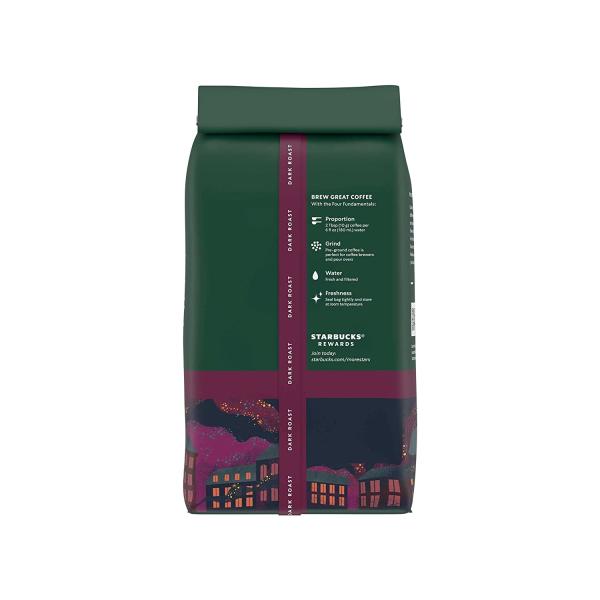 Starbucks Ground Coffee—Dark Roast Coffee—French Roast—100% Arabica—6 bags (12 oz each)