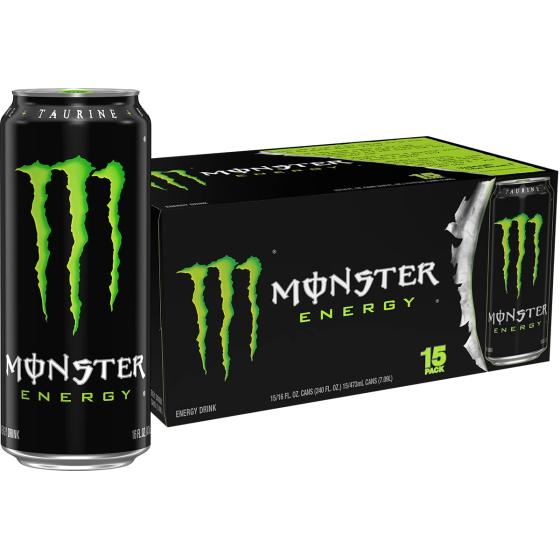 Monster Energy Drink, Green, Original, 16 Fl Oz (Pack of 24)