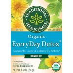 Traditional Medicinals Organic EveryDay Dandelion Detox Tea, 16 Count (Pack of 6)