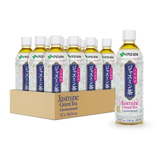 Ito En Jasmine Green Tea Unsweetened , 0 Calories , 16.9 Fluid Ounce (Pack of 12)