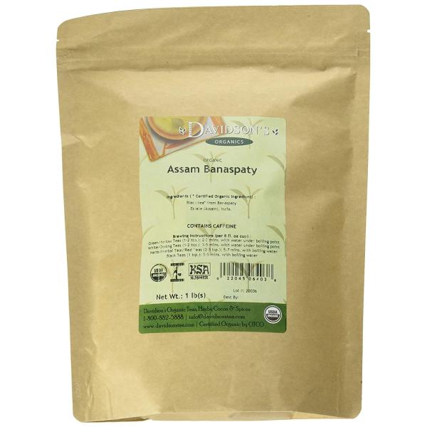 Davidson's Organics, Assam Banaspaty, Loose Leaf Tea, 16-Ounce Bag