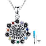 PELOVNY Urn Necklace for Ashes Tree of Life Rose Viking Music Butterfly Guitar Hummingbird Dragonfly Angel Wing Cremation Urn Pendant Necklaces S925 Sterling Silver Keepsake Memorial Remains Pendant for Women