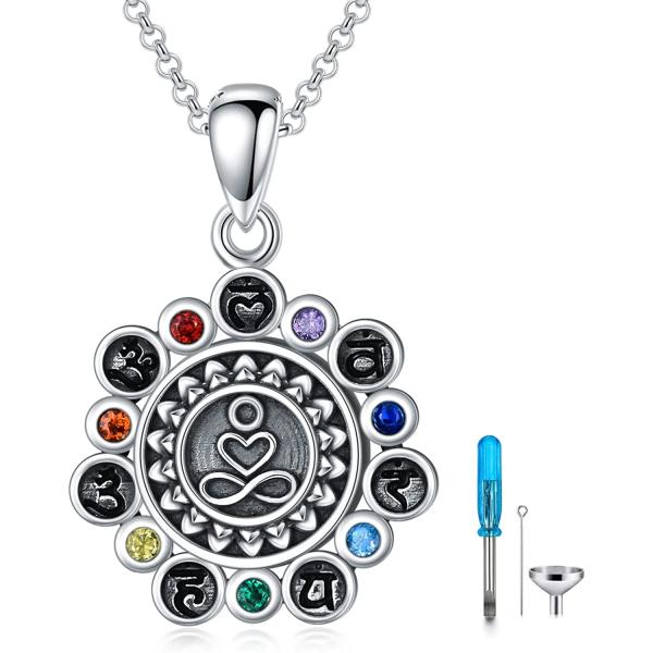 PELOVNY Urn Necklace for Ashes Tree of Life Rose Viking Music Butterfly Guitar Hummingbird Dragonfly Angel Wing Cremation Urn Pendant Necklaces S925 Sterling Silver Keepsake Memorial Remains Pendant for Women