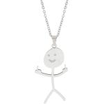 COLORFUL BLING Set Funny Doodle Smile Face Necklace Earrings Chain Link Pendant Necklace Drop Dangle Earrings for Women Men Teens Jewelry Gifts Unique Handmade Aesthetic Trendy Simple