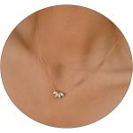 LEXODY Diamond Necklaces for Women Dainty Leaf Necklace 14k Gold Plated Layered CZ Moon Necklace Simple Diamond Choker Necklaces for Women Trendy Jewelry Gifts for Girls