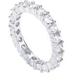 PAVOI 14K Gold Plated Cubic Zirconia Stackable Eternity Ring | 3.0mm Eternity Bands | Gold Wedding Ring Band for Women | Promise Ring for Couples