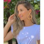 4 Pairs Raffia Earrings Boho Rattan Hoop Dangle Earrings for Women Handmade Straw Wicker Woven Earring Set Summer Beach Jewelry Gifts