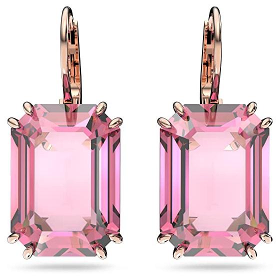 Swarovski Millenia Crystal Jewelry Earring Collection, Blue Crystals, Pink Crystals, Yellow Crystals, Clear Crystals, Rhodium Finish