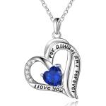 Birthstone Necklace for Women, S925 Sterling Silver Necklace for Women Tanzanite Necklace December Birthstone Necklace Mothers Day Gifts for Mom Jewelry Gift for Women Mom Wife Girlfriend Grandma