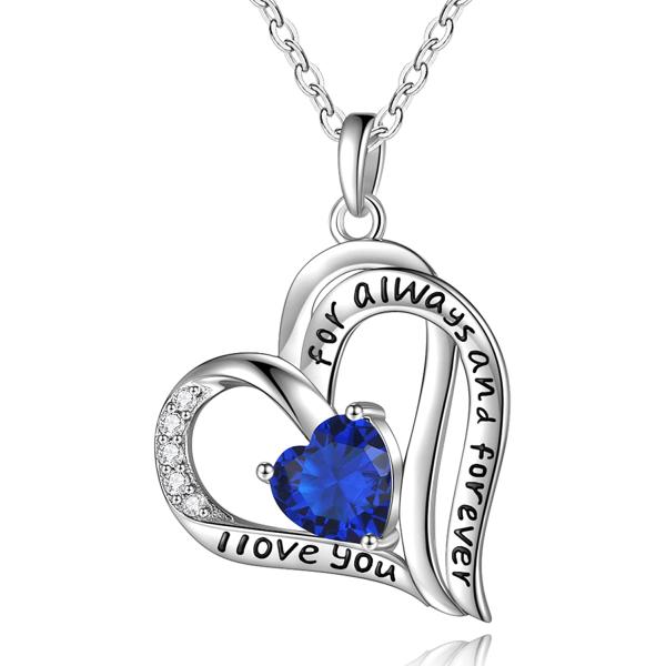 Birthstone Necklace for Women, S925 Sterling Silver Necklace for Women Tanzanite Necklace December Birthstone Necklace Mothers Day Gifts for Mom Jewelry Gift for Women Mom Wife Girlfriend Grandma