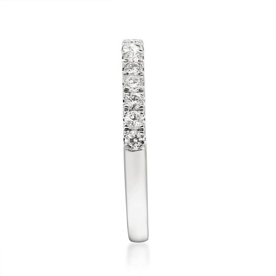 Gin & Grace 14K White Gold Natural White Diamond Ring for women | Ethically, authentically & organically sourced (Round-cut) shaped Diamond hand-crafted jewelry for her | Diamond Ring for women