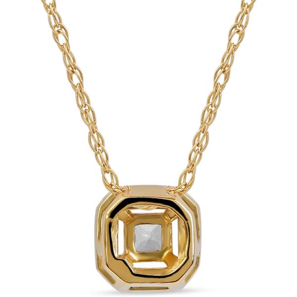 LA BELLA 10k Gold 1/4 CT.TDW. Diamond Halo Pendant Necklace for Women Girls Diamond Jewelry Gifts for Her by Labella
