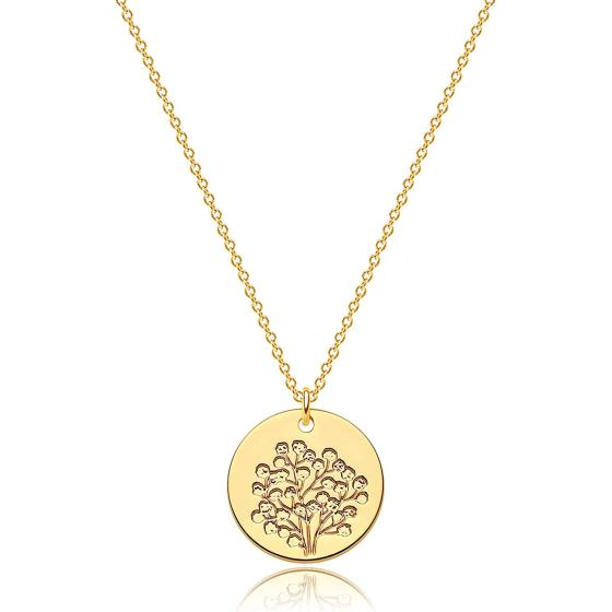 MEVECCO Birth Flower Necklace 18k Gold Engraved Custom Floral Pendant Necklaces Dainty Birth Month Flower Disc Charm Hand Stamped Flower Disk Necklace Personalized Jewelry Birthday Gift for Her