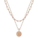Layered Choker Necklaces for Women, 14K Gold Plated Dainty Layering Paperclip Chain Necklace Simple Adjustable Initial Coin Pendant Necklaces Layered Gold Chain Necklaces for Women Jewelry Gifts