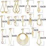 15 Pairs Multi-style Clip-on Earrings for Women and Girls, Hypoallergenic,Ligthweight,Come with Rubber Pads.Non-pierce
