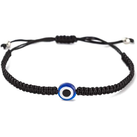 kelistom Handmade String Evil Eye Bracelet for Women Men Girls Boys Black Red Thread Adjustable Bracelets Minimalist Jewelry