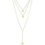 Fdesigner Fashion Layered Long Necklace Coin Pendant Necklaces Chain Charm Necklace Jewelry for Women and Girls (Gold)