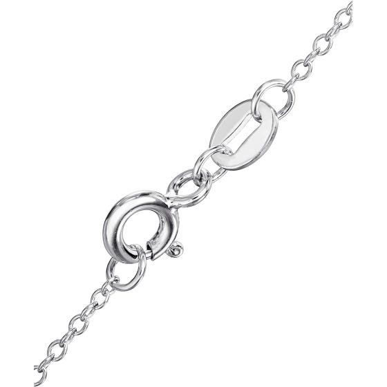 Disney Frozen Fine Silver Plated Blue Snowflake Pendant Necklace, 18" Chain