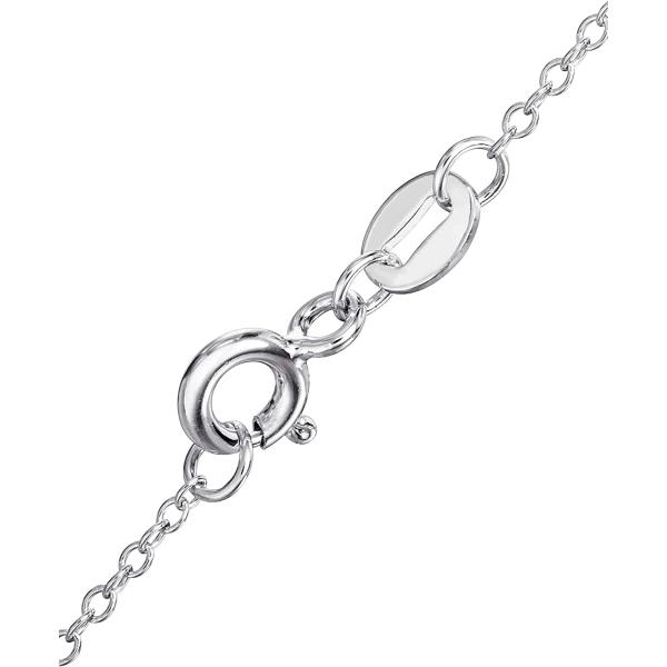 Disney Frozen Fine Silver Plated Blue Snowflake Pendant Necklace, 18" Chain