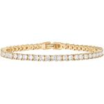 PAVOI 14K Gold Plated 3mm Cubic Zirconia Classic Tennis Bracelet | Gold Bracelets for Women | Size 6.5-7.5 Inch