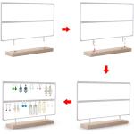 VERGILIUS Earrings Holder Organizer Jewelry Earring Holder Display Wood Stand(46 Holes 2 Layers) (White)