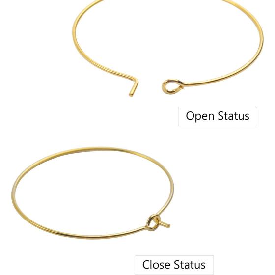 BronaGrand 150 Pieces Gold Plated Wine Glass Charm Rings Earring Hoops 3 Sizes,30mm,25mm,20mm