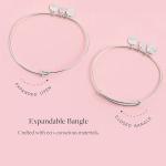Alex and Ani Birthstones Expandable Bangle for Women, Crystal Charm for Every Month, Shiny Finish, 2 to 3.5 in