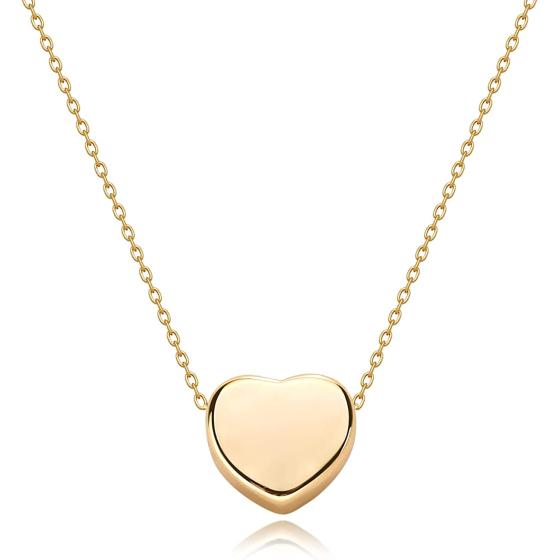 Tiny Gold Initial Heart Necklace-14K Gold Filled Handmade Dainty Personalized Letter Heart Choker Necklace Gift for Women Necklace Jewelry
