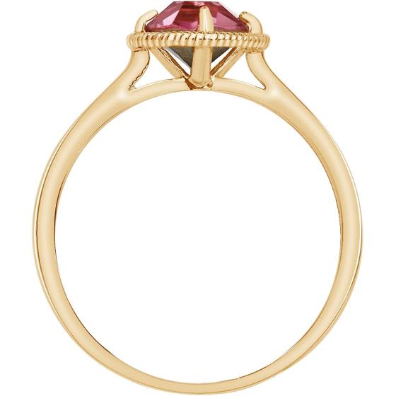 Amazon Collection 10k Gold Imported Crystal March Birthstone Ring