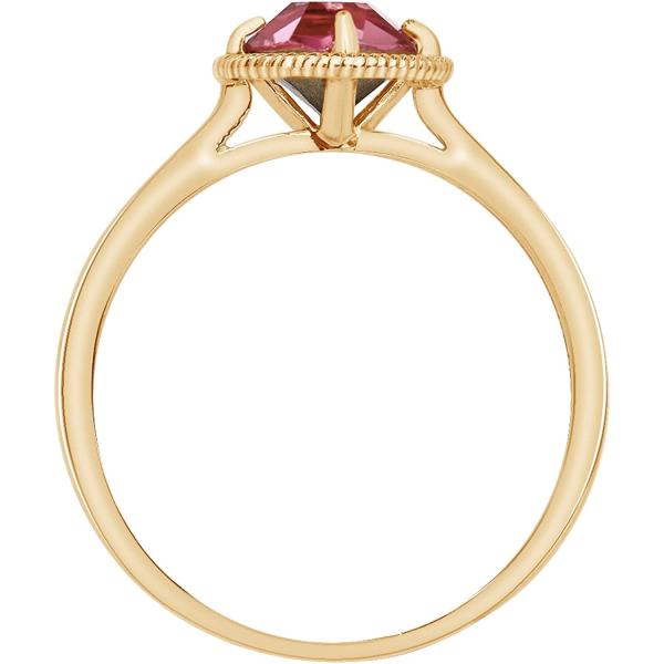Amazon Collection 10k Gold Imported Crystal March Birthstone Ring