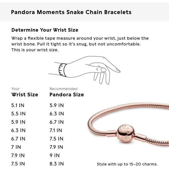 PANDORA Jewelry Smooth Moments Snake Chain Charm Bracelet