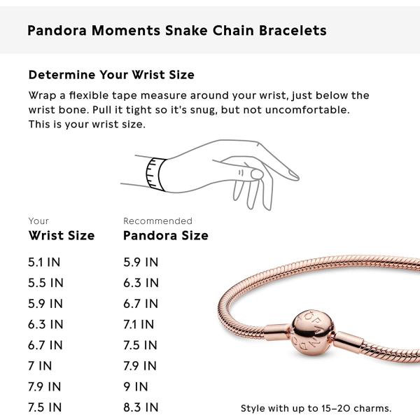 PANDORA Jewelry Smooth Moments Snake Chain Charm Bracelet