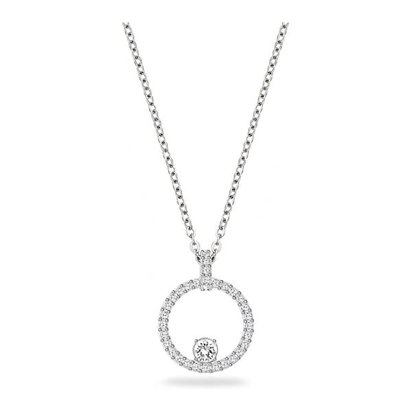 Swarovski Creativity Circle Necklace Earrings, and Bracelet Jewelry Collection, Clear Crystals