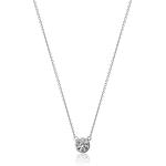 Amazon Collection 14k Gold Bezel Set Solitaire Adjustable Pendant Necklace, 16" + 2" Extender
