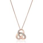 Amazon Collection womens 18K Gold over Sterling Silver Diamond Knot Pendant Necklace